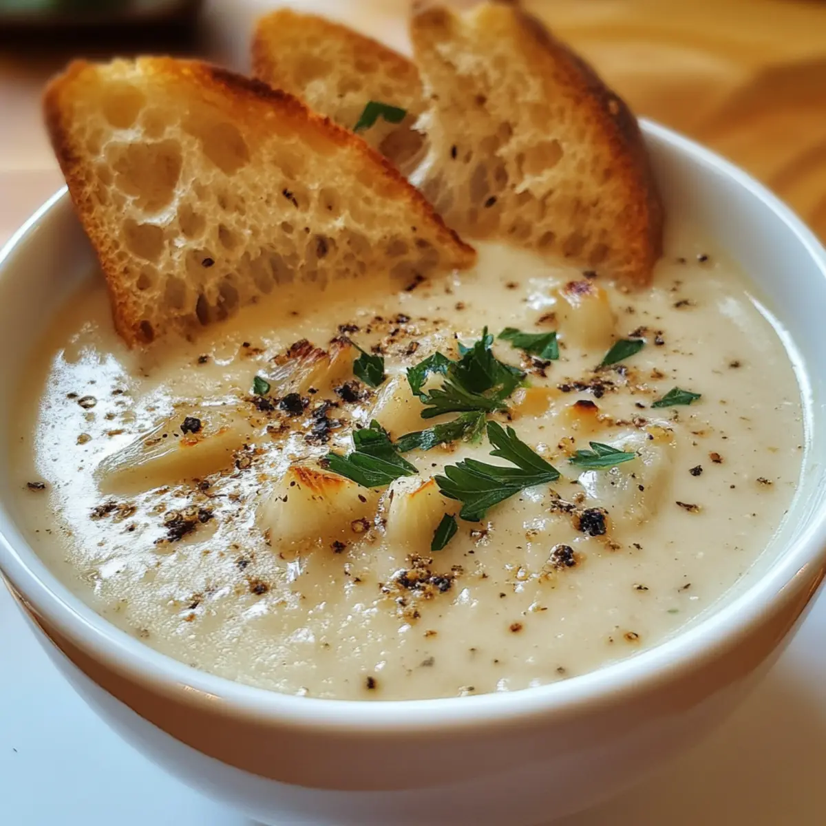 Creamy Roasted Garlic Soup