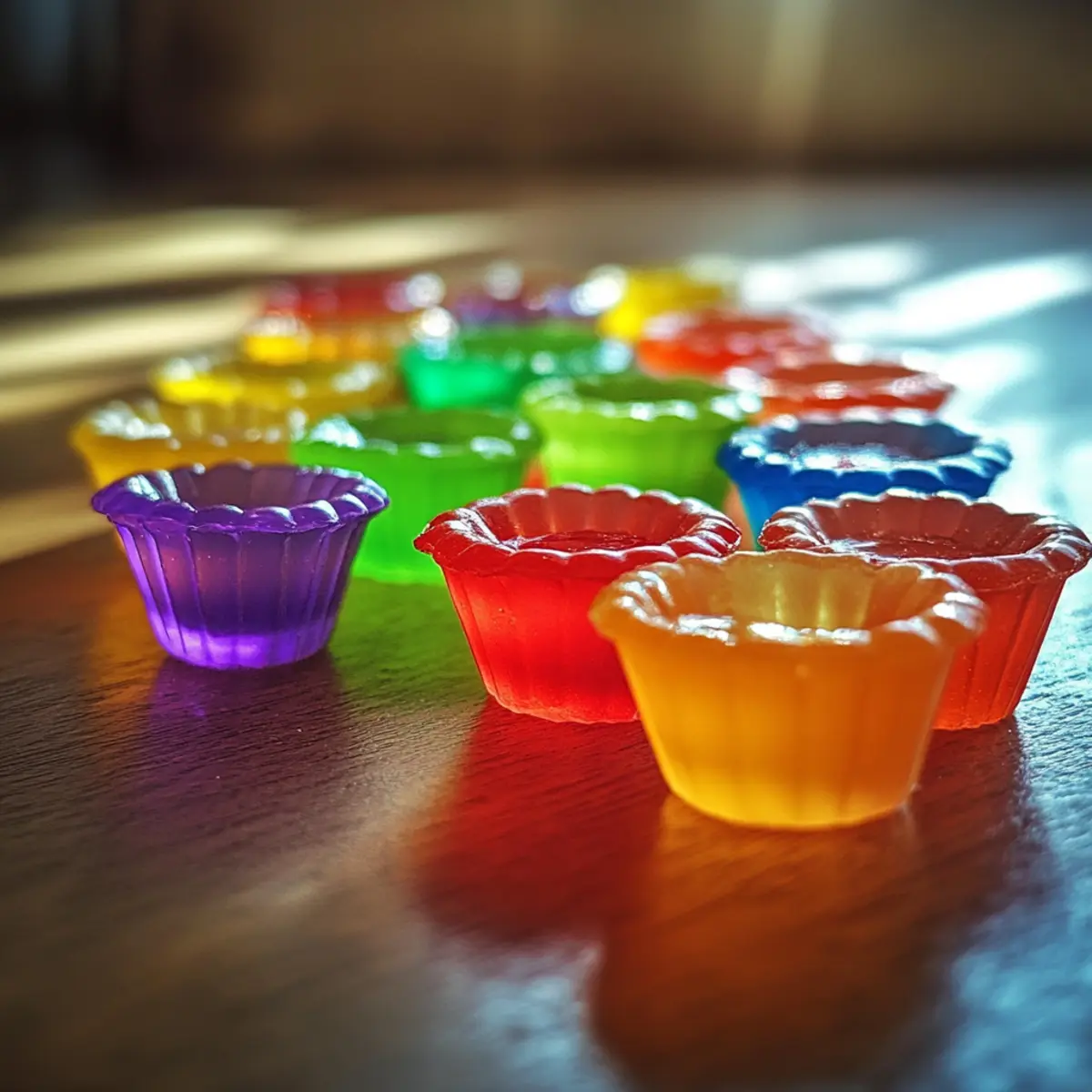 Mini Fruit Jelly Cups Colorful