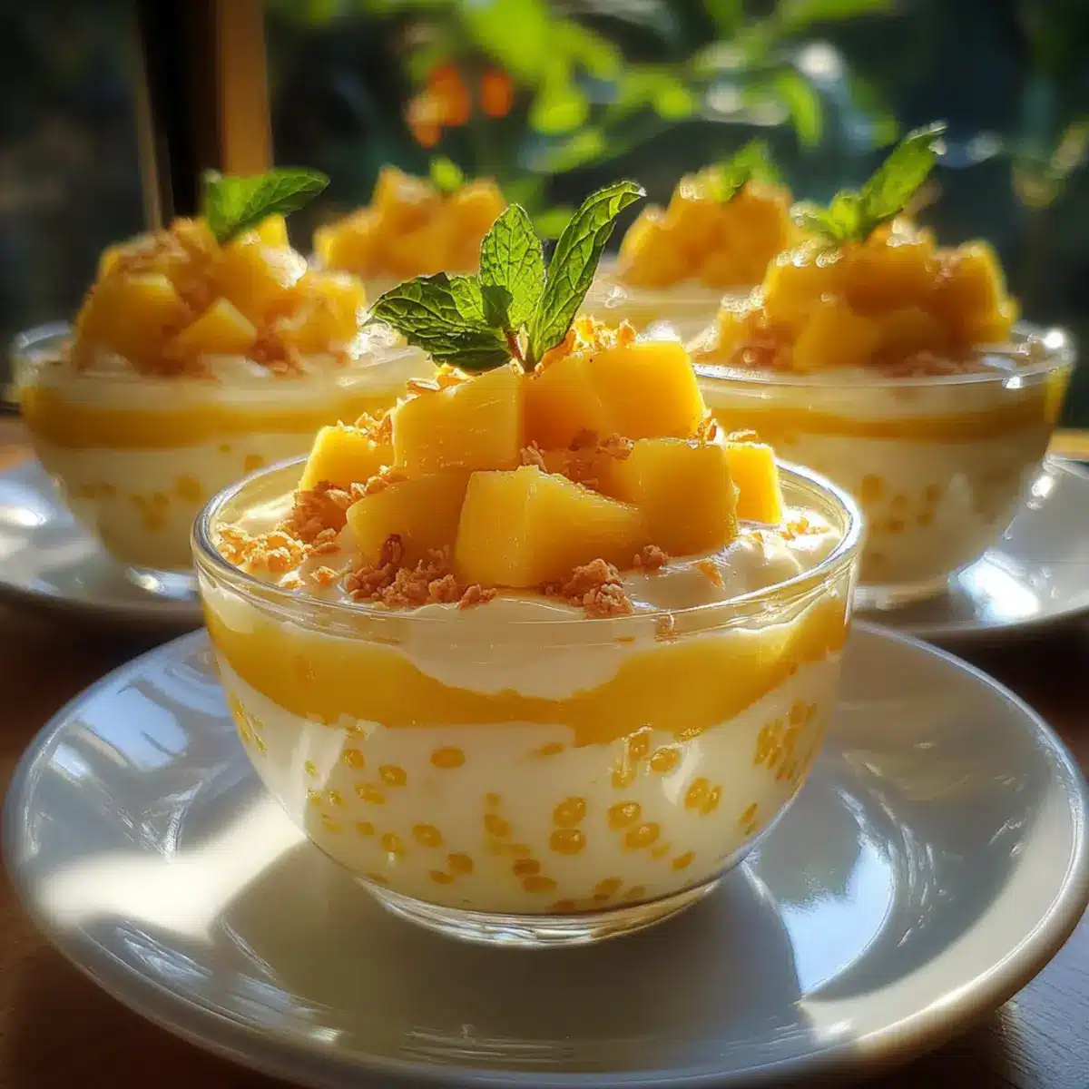 Mango Sago Cream Dessert Cups