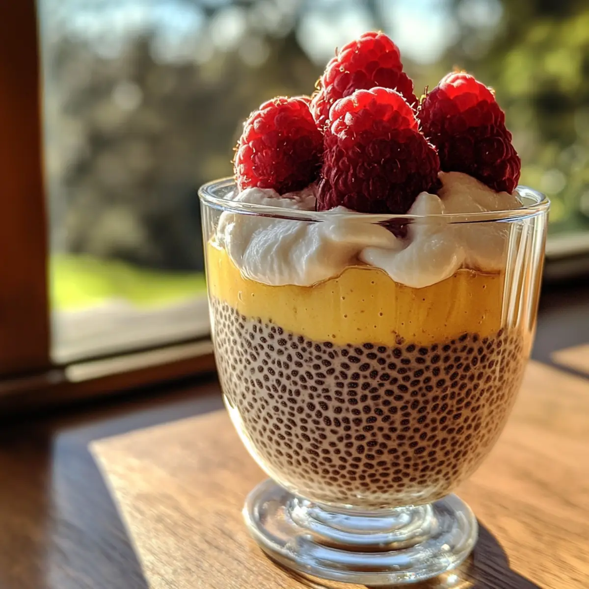 Chia Seed Pudding Honey Layered